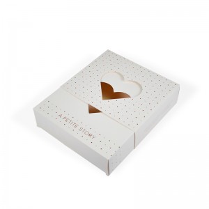 Kotak Kertas Seni Unik Dengan Tingkap Jantung Kotak Kertas Hadiah Kosmetik Dengan Logo Tersuai