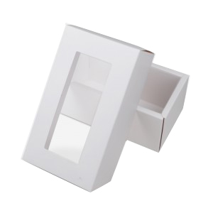 Białe kartonowe pudełka papierowe z przezroczystym okienkiem rozmiar Calowe pudełka do pakowania prezentów do ciasteczek piekarniczych ciasto cukierki upominki na przyjęcie weselne