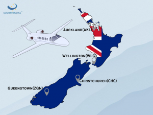 Logisztikai szállítmányozó Kínából Új-Zélandba légi rakomány a Senghor Logistics által