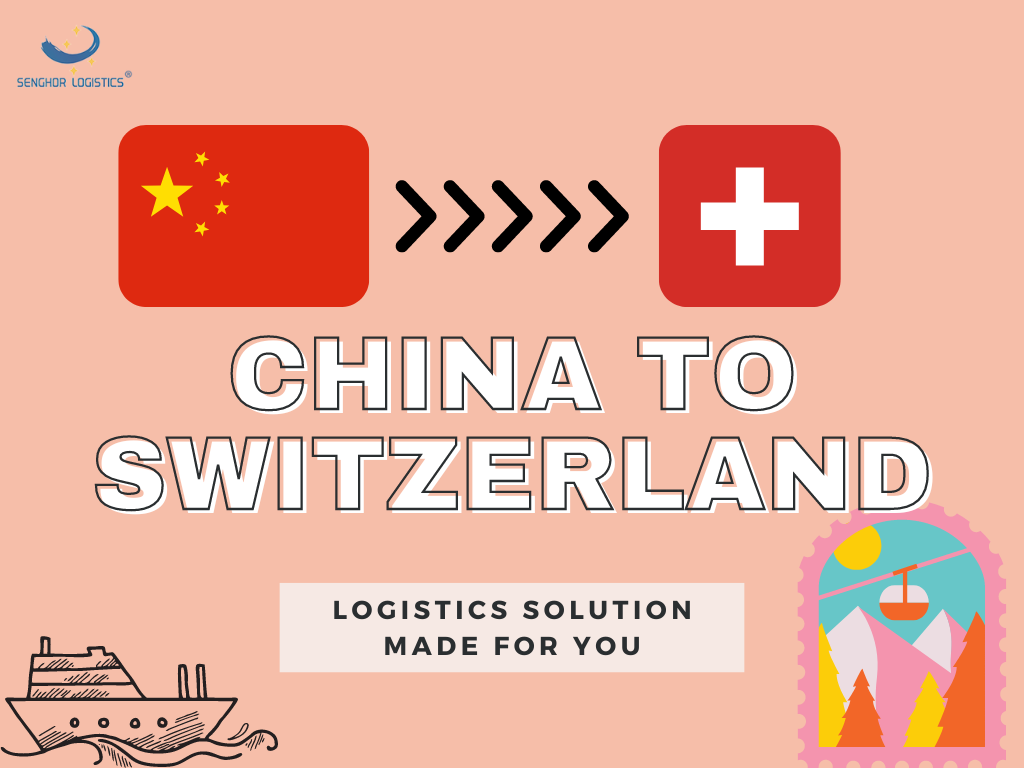 Vragversending China na Switserland stuur FCL LCL-diens deur Senghor Logistics