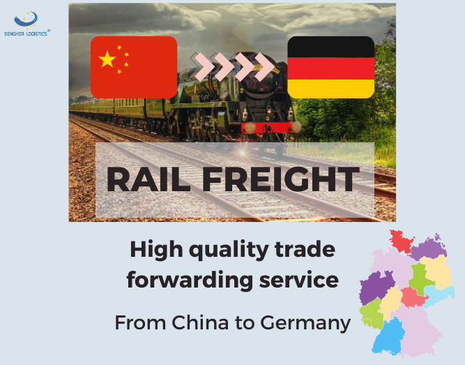 Hoë kwaliteit handelsversendingsdiens vanaf China na Duitsland per spoorvrag om vertragings deur Senghor Logistics te vermy