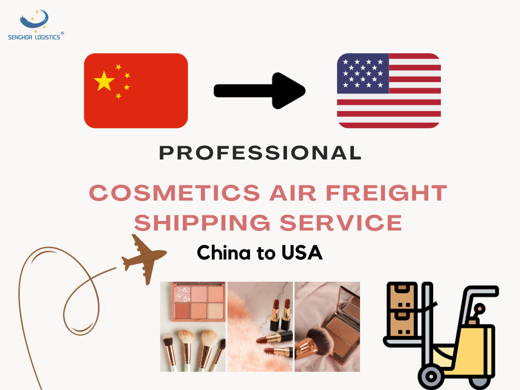 Professionel kosmetik Luftfragt fra Kina til USA af Senghor Logistics