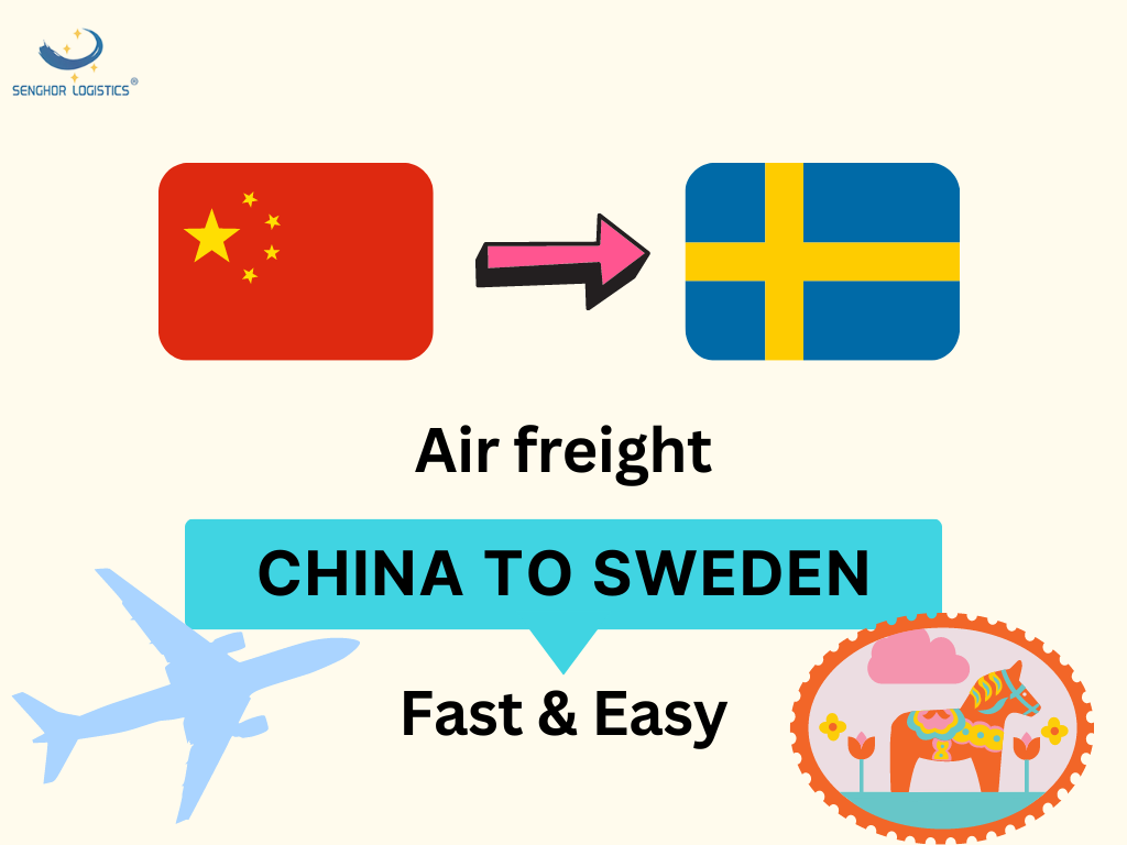 Senghor Logistics による中国からスウェーデンへの商品輸送の航空貨物