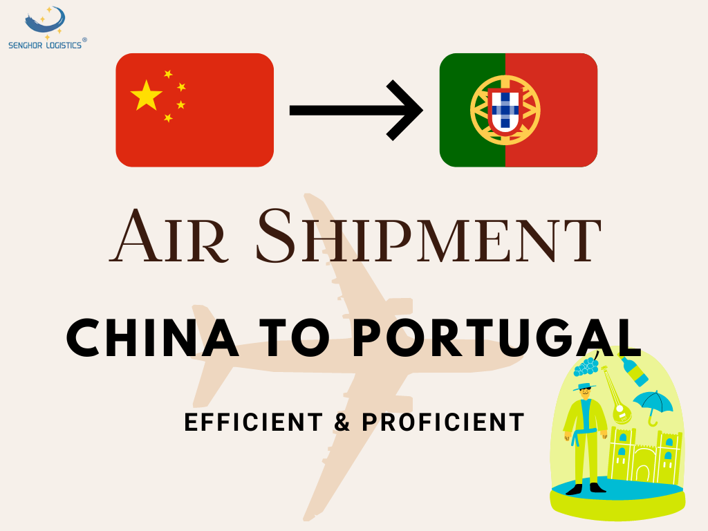 Tarifes d'enviament aeri de la Xina a Portugal per part de Senghor Logistics