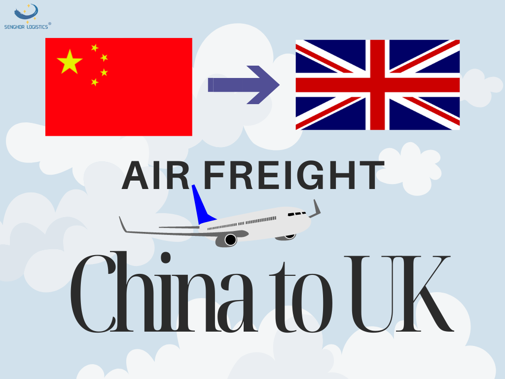 Senghor Logistics による中国から英国への衣類の航空貨物輸送