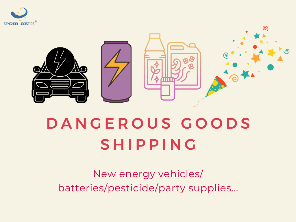 Schéma přepravy nebezpečného zboží (nová energetická vozidla a baterie a pesticidy) z Číny od společnosti Senghor Logistics
