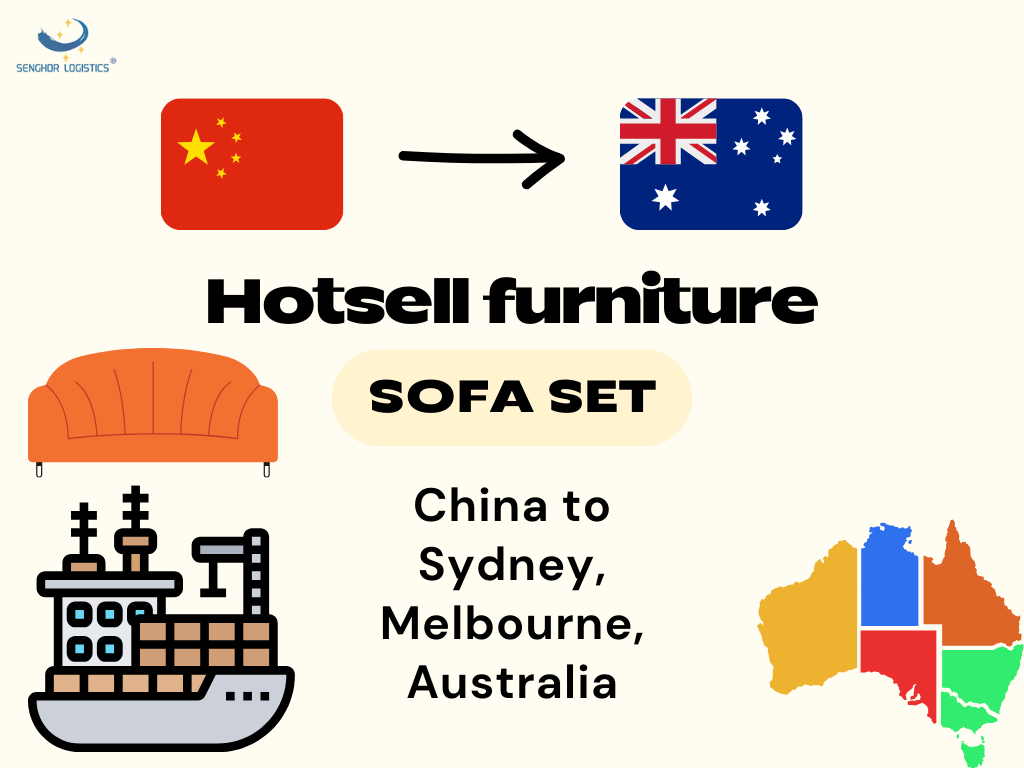 Hotsell mobilya koltuk takımı Çin'den Sidney Melbourne Avustralya'ya nakliye şirketi