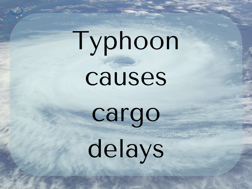 De levering en het transport van magazijnen zijn vertraagd als gevolg van tyfoonweer. Eigenaars van vrachten letten op vertragingen van de vracht