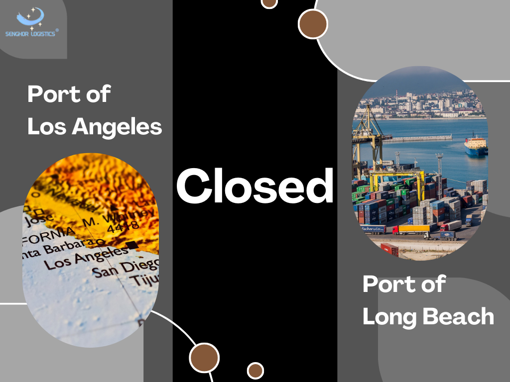 Izbruh!Pristanišči Los Angeles in Long Beach sta zaprti zaradi pomanjkanja delovne sile!