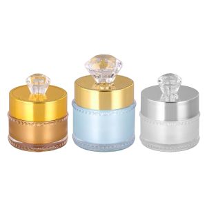 Empty Diamond Shaped Plastic Cream Jar