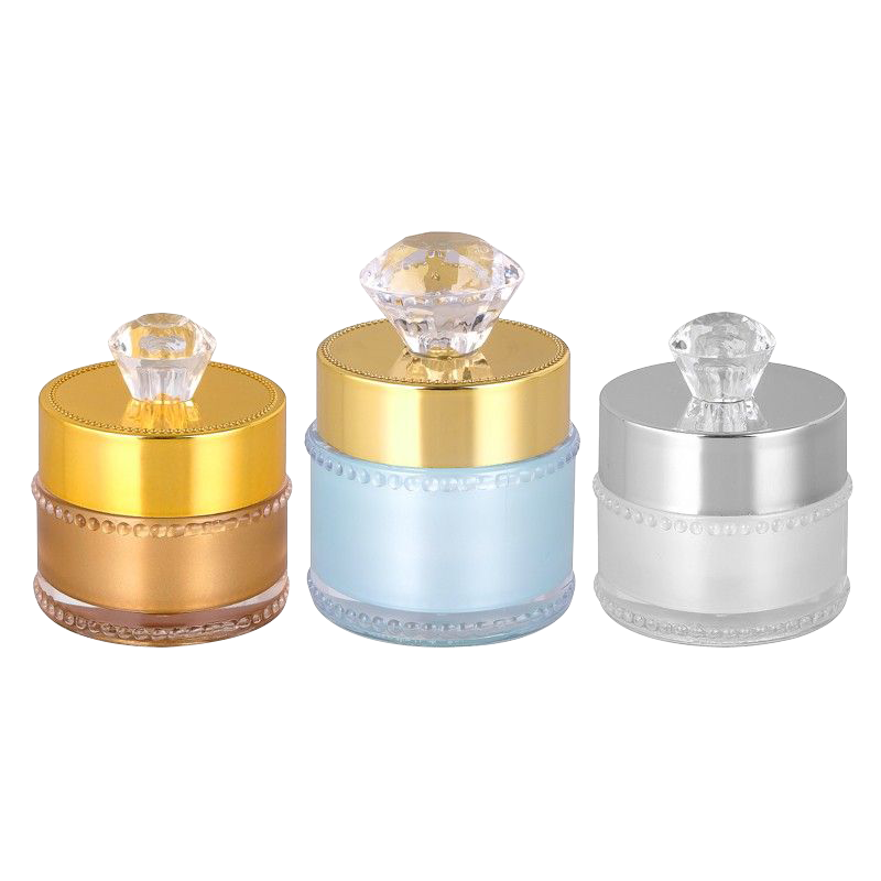 Empty Diamond Shaped Plastic Cream Jar