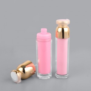 Contenitori di plastica per i cosmetici di crema rosa per a cura di a pelle