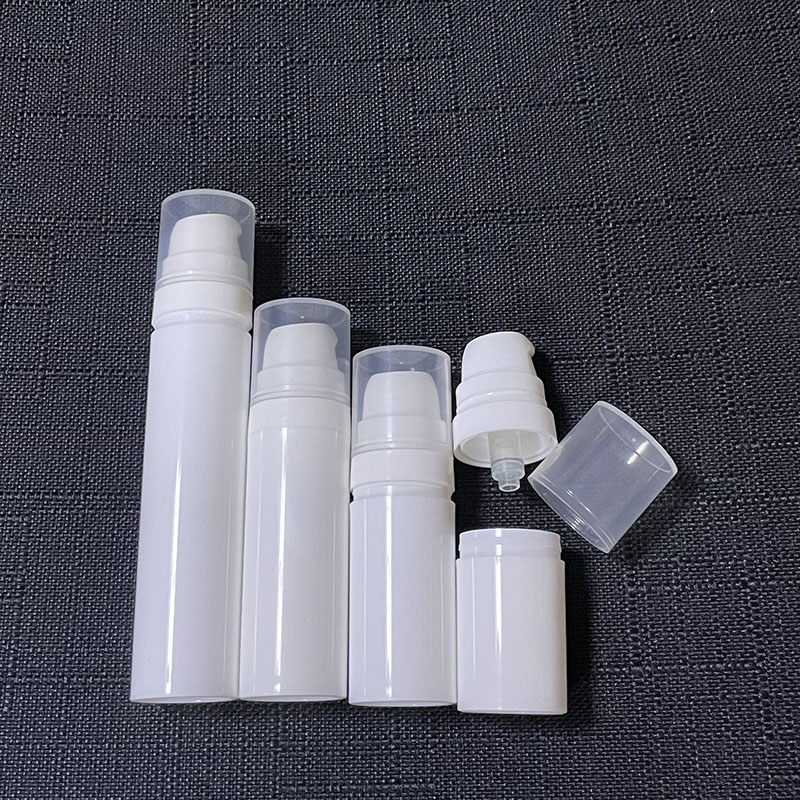 White Frost 10ml Airless Lotion Pump Bottles (3)