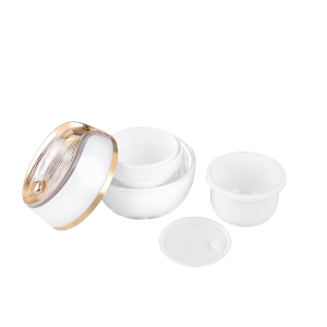 Pots de crème cosmétique à double paroi en plastique acrylique