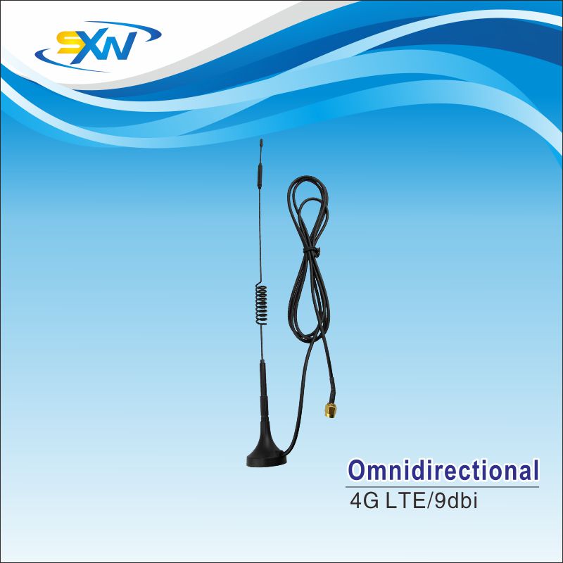 Multi frequency band magnetic foot 2G, 3G, 4G LTE Whip Antenna 9dbi Featured Image