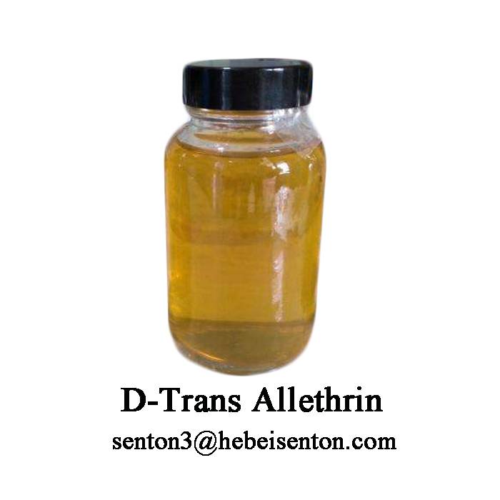 Aletrina D-Trans líquida viscosa amarela a marrom escura