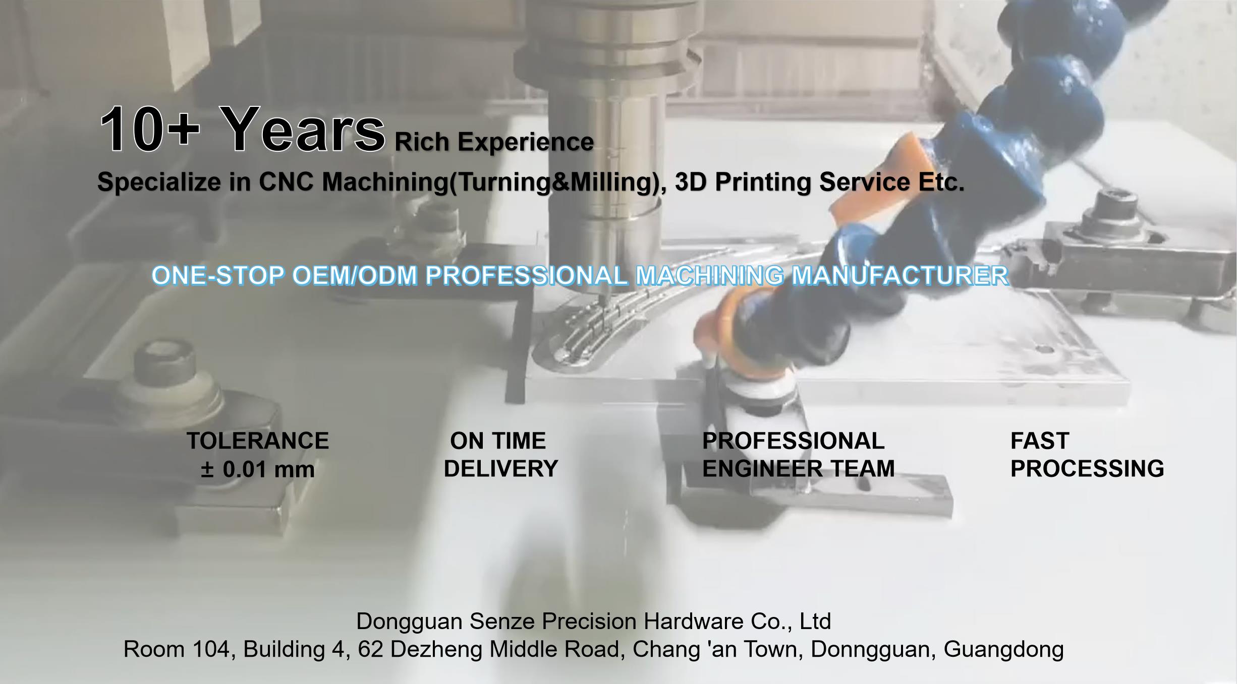 CNC megmunkálási és 3D nyomtatási szolgáltatás a Senze Precisiontól