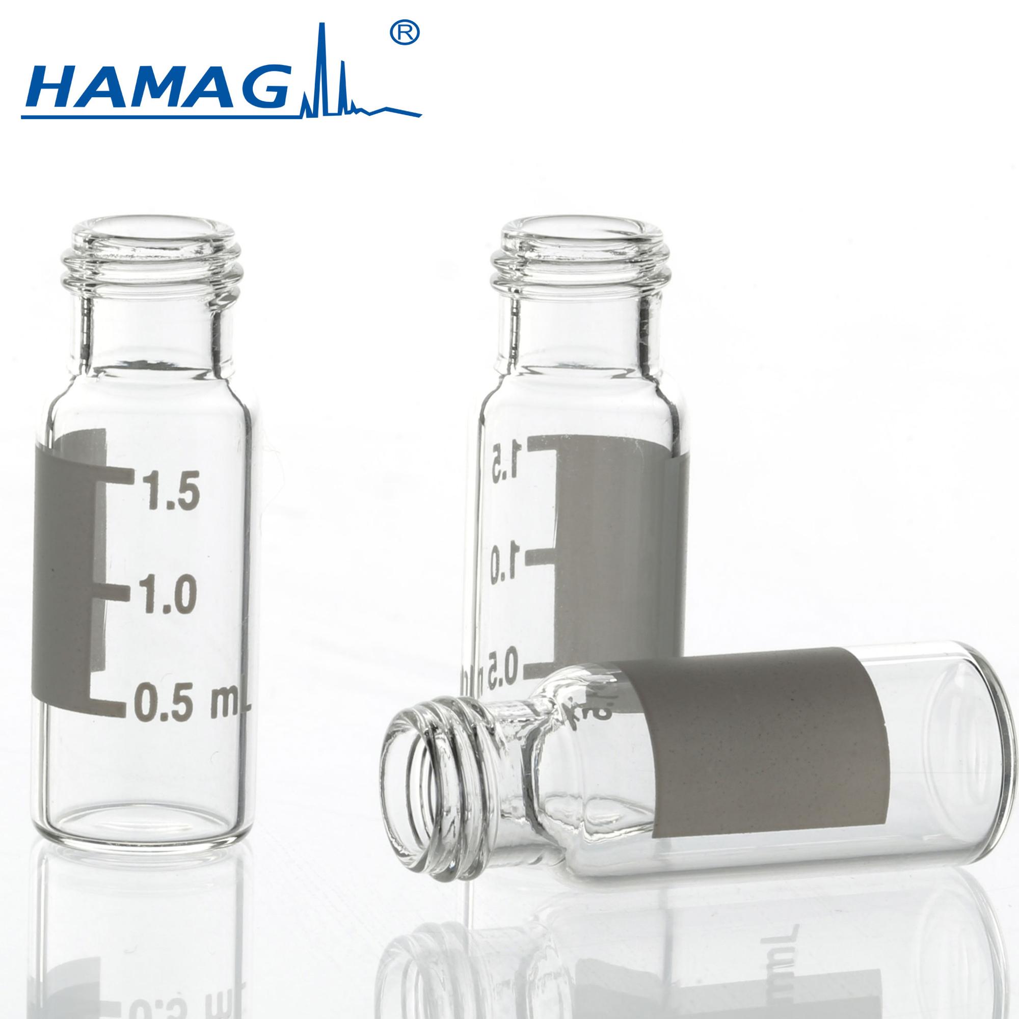 2ml 9-425 бо сарпӯшҳои септа барои HPLC Autosampler шиша шишаи тасвири тавсифшуда
