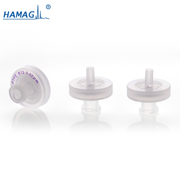 HAMAG 13mm hydrophobic 0.22um Disposable PTFE membrane syringe filters Featured Image