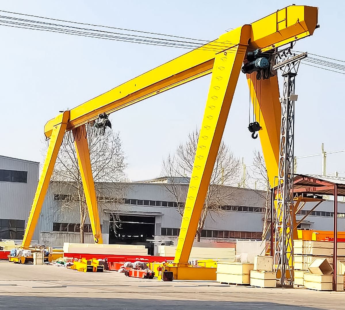 Gantry crane girder tunggal outdoor