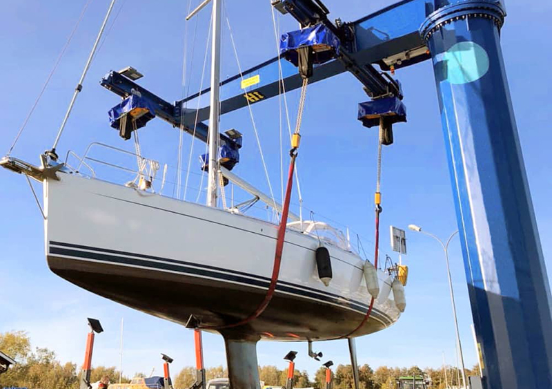 Одржавање јахте од 1 ~ 12 тона за подизање чамаца Марине Гиб Цране Истакнута слика