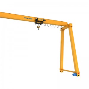BMH Type Semi Gantry Track Crane mei elektryske hoist