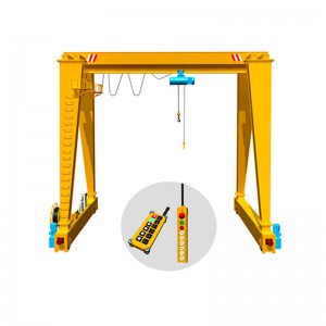 Customized Outdoor ໃຊ້ Single Girder Gantry Crane ກັບ Hoist ໄຟຟ້າ