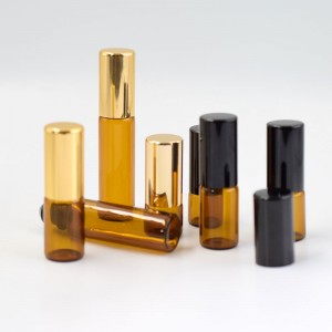 Amber Glass Perfume Bottle with Roller