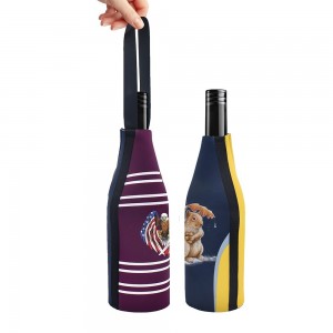 Champage Koozies Sublimation Blanks Stubby Holder Beer Bottle Cooler Sleeve with Zipper