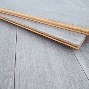 Plancher en bambou de surface de grain de bois émaillé gris populaire