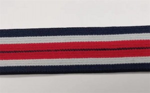 Intercolored elastic bhendi, yakarukwa elastic bhendi, Isingatsvedze elastic bhendi, naironi uye polyester