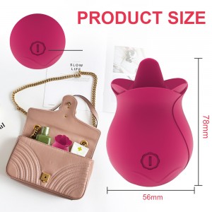 Isi Ulang Silikon 10 Mode Getaran Rose Tongkat Lidah Menjilati Payudara Klitoris Anus Vibrator untuk Wanita Seks Kesenangan