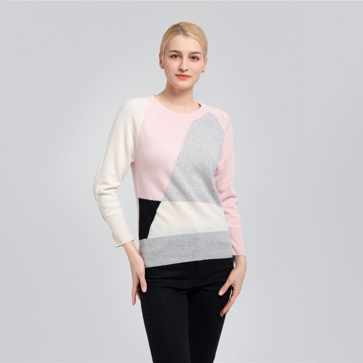 Пуловер од кашмира са округлим изрезом АС-ЛОФТИ