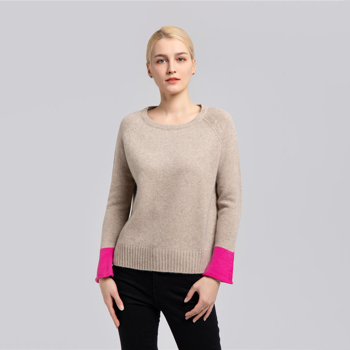 Awọn obinrin Cashmere Sweater W-50-5