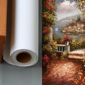 280gsm digital printable cheap different sizes inkjet canvas for printing