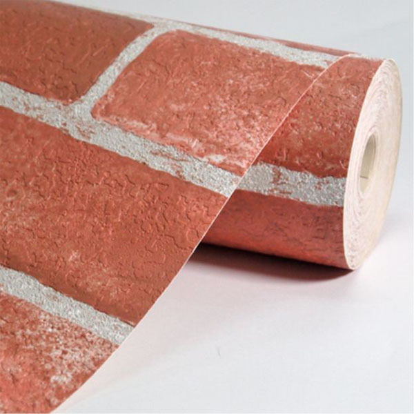 3D classic design PVC waterproof self-adhesive wallpaper home decoration brick wall paper