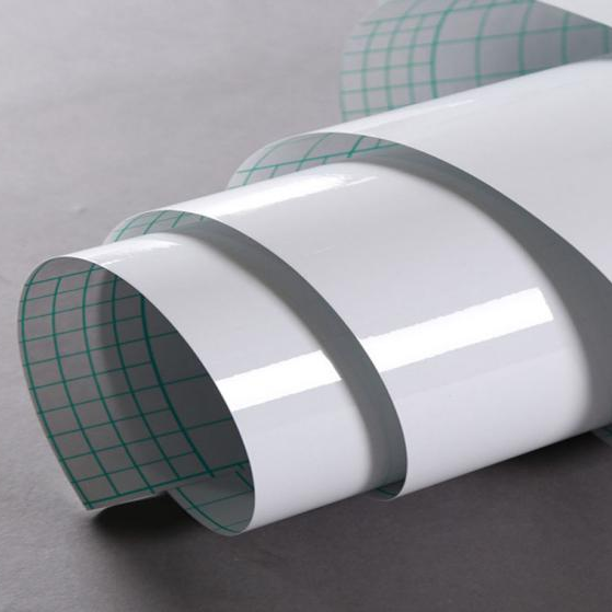 Hot Sale White Liner Glossy PVC Transparent Protection Film 1,7 mil Cold Lamination Film Suppliers