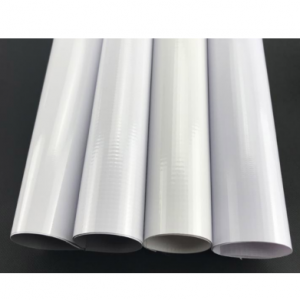 Black grey white 440g frontlit matt glossy PVC flex tarpaulin banner printing