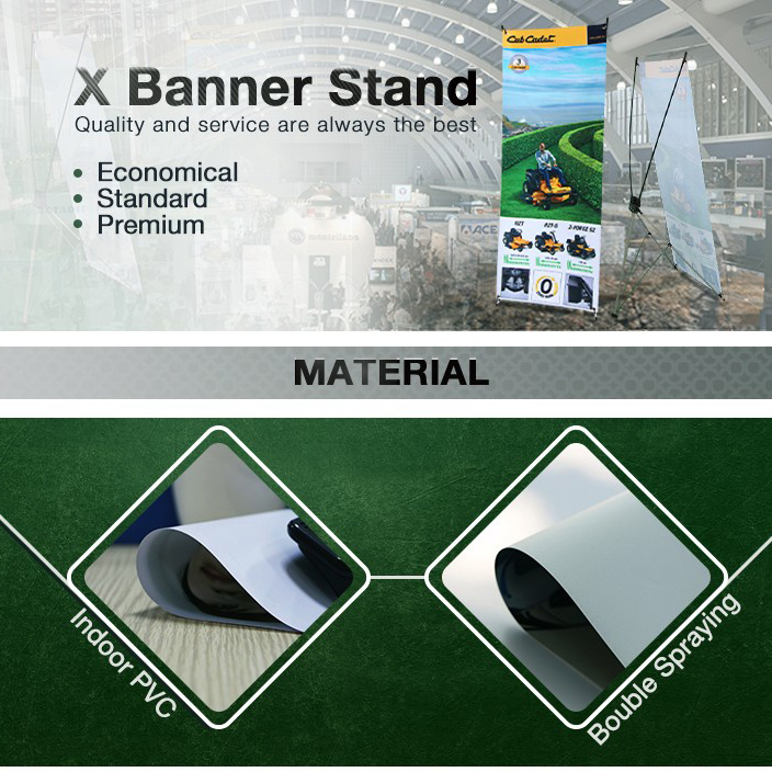 X-Banner Durable di Alta Qualità Professionale per l'Esposizione di Publicità
