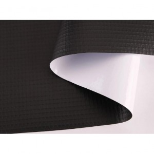 500X500d/9X9 450g White/Black PVC Laminated Polyester Frontlit Flex Banner