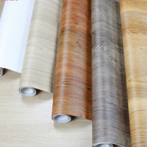 PVC Wooden Textured Wallpaper Decorative Vinyl Self-adhesive Lamination Film
