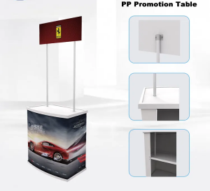 Signwell Wholesale Portable Advertising PP Promotion Table，Display Table Retail, Advertisement Table