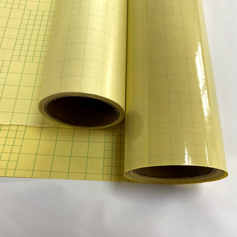 Manufacturer 60 Micron Yellow Liner Glossy PVC Self Adhesive Cold Lamination Film