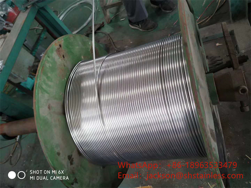 304/304L 12,7*1,24mm Rustfrit stålspiralrør fra Kina