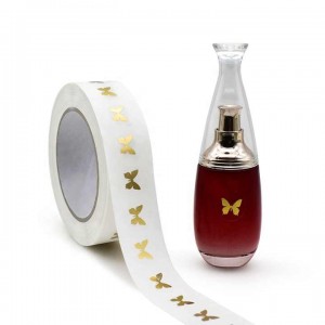 Veekindel vinüül PVC kohandatud kullast fooliumist läbipaistev prinditud ümmargune logo kleebis