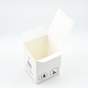 Caixa de papelão dobrável branca personalizada para embalagens de cosméticos para remédios