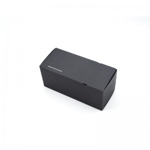 Aangepast logo verzending mailer express box zwarte kleding pakket papieren doos / zwarte kraftpapier doos