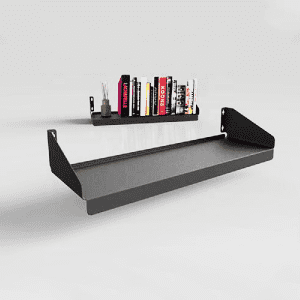 Metal wall shelf for picture frame