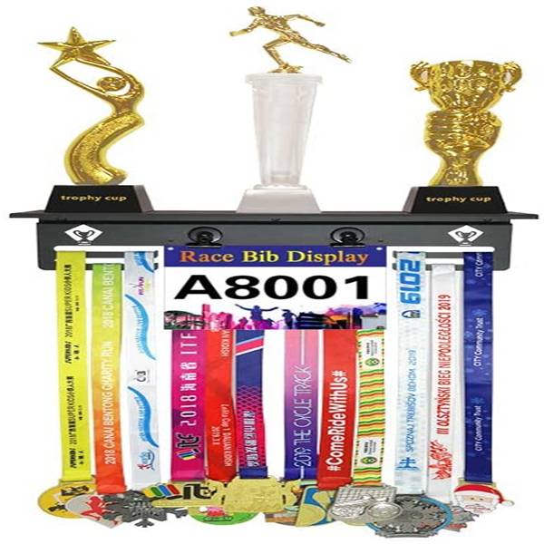 Metal trophy shelf with medal hanger Featured Image