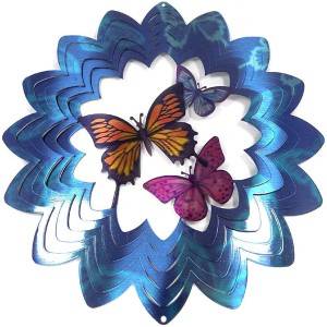 Multi-colored 3D BUTTERFLY wind spinner